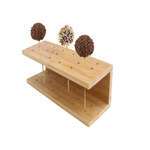 PacknWood 210SPOP8, 8-inch 18 Holes Bamboo Cake Pop Stand, 5/PK