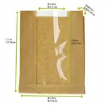 PacknWood 210SVIS2818, 11-inch Brown Kraft Bag with Window, 1000/CS