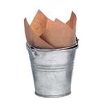 PacknWood 210SXM02-X, 3 Oz. Reusable Metal Mini Bucket, 2.4-inch height, 2.6-inch diameter, 24/CS