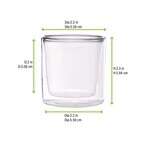PacknWood 210VBOBALI, 2 Oz Double Wall Short Mini Glass, 48/PK