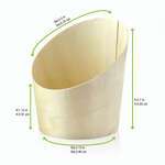 PacknWood 210WFRY3, 9.5 Oz Slanted Wood Cup, 100/PK