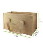 PacknWood 294BAGJU3018, 14-inch Natural Carrier Jute Bag with Handle, 20/PK