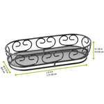 PacknWood 294BASKO23, 9-inch Black Steel Bread Basket, 6/PK