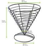 PacknWood 294CONE18, 8-inch Black Metal Cone Holder, 6/PK