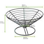 PacknWood 294CONE23, 9-inch Black Steel Basket, 6/PK