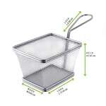 PacknWood 294PAN17, 24 Oz Mini Stainless Steel Fryer Basket, 6/PK