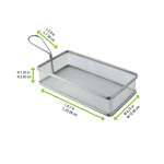 PacknWood 294PANR223, 19 Oz Rectangular Stainless Steel Serving Fry Basket, 6/PK (Discontinued)