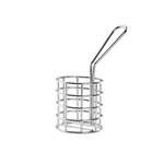 PacknWood 294PANR45, 2 Oz Mini Round Stainless Steel Fryer Basket, 6/PK