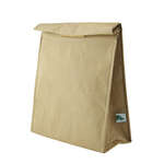 PacknWood 294REUPBG24, 9.6-inch Reusable Paper Insulated Meal Bag with Velcro Closing, 24/PK