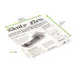 PacknWood 2CHPAPNEWS171, 6.7-inch White Bag Opens 2 Sides with Newspaper Design, 1000/CS