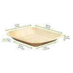 PacknWood 8NPBBA1718, 16 Oz Leafy Palm Leaf Plate, 96/PK
