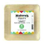 PacknWood 8NPBBA2020, 8x8-inch Leafy Palm Leaf Plate, 96/PK
