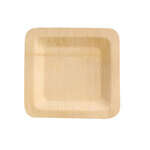 PacknWood 8NPBVNER8SQ, 7x7-inch Bamboo Veneer Square Plate, 48/PK