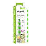 PacknWood 8NPCHP19LM1, 7.75-inch Unwrapped Green & White Striped Paper Straws, 300/CS