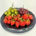 CLOSEOUT - Pactiv 9812-KCA9, 12-Inch SmartLock Black Tray with Clear High Dome Lid, 25/CS (Discontinued)