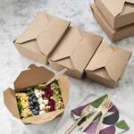 Pactiv SMB03KEC, 8.5x6.25x2.5-Inch Kraft #3 Folded Paper Container, 130/CS (Discontinued)