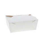 CLOSEOUT - Pactiv SMB08WHT, 6.75x5.5x2.5-Inch White #8 Folded Paper Take Out Box, 130/CS (Discontinued)