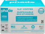 Phade 511170, 5-Inch Blue Unwrapped Compostable Sip Straw, 6000/CS