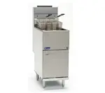 Pitco 40D, 2-Basket Floor Tube Fired Gas Fryer, NSF, CSA