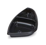 Placon FS1-T2B 9-Inch Fresh-n-Clear Selectables 2-Compartment Black Center Inset, 600/CS