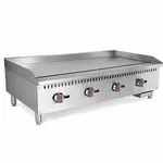 Prepline ENCTGM-48-N/L, 48-Inch Commercial Countertop Gas Griddle with Manual Controls - 12,000 BTU