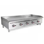 Prepline ENCTGM-60-N/L, 60-Inch Commercial Countertop Gas Griddle with Manual Controls - 150,000 BTU