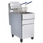 Prepline ENFF400N, Commercial 50 lb Natural Gas Deep Fryer - 120,000 BTU