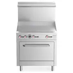 Prepline ENR36G36-N, 36-Inch Natural Gas Commercial Range with 36-Inch Griddle Top with Oven