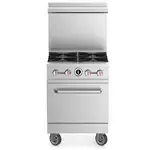 Prepline ENR4B24N, 24-Inch Natural Gas 4-Burner Commercial Range with Oven