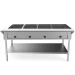 Prepline EST60-4O-110, 60-Inch Four Well Electric Hot Food Steam Table with Undershelf - 110V