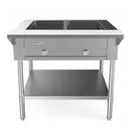 Prepline GST30-2O, 32-Inch Two Well Gas Hot Food Steam Table with Undershelf