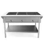 Prepline GST48-3O, 48-Inch Three Well Gas Hot Food Steam Table with Undershelf