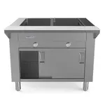 Prepline GSTC30-2S, 32-Inch Two Pan Sealed Well Gas Hot Food Steam Table with Enclosed Base and Sliding Doors