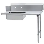 Prepline PSDT-48R, 30x48-inch Right Side Soiled Dishtable with Pre-Rinse Bowl, NSF Listed