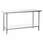 Prepline PWTG-1872, 18x72-inch Stainless Steel Worktable with Galvanized Undershelf