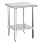 Prepline PWTG-2430, 24x30-inch Stainless Steel Worktable with Galvanized Undershelf