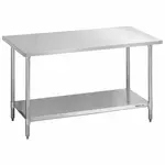 Prepline PWTG-2460, 24x60-inch Stainless Steel Worktable with Galvanized Undershelf