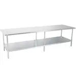 Prepline PWTG-2484, 24x84-inch Stainless Steel Worktable with Galvanized Undershelf