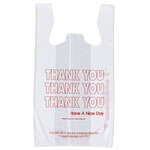 Rainbow 1/6TY1000, 1/6-Size White Plastic T-Shirt Shopping Bags, 800/Cs