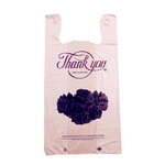 Rainbow 1/8HDFL, 1/8-Size White "Flower" Plastic T-Shirt Shopping Bags, 600/Cs