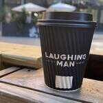 SafePro 8LMRH, 8 Oz Misprint "Laughing Man" Black Ripple Hot Cup, 500/CS