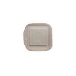 SafePro BC661PF, 6x6-Inch PFAS-Free Bagasse Take Out Container with Hinged Lid 500/CS