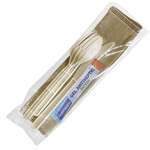 SafePro Eco BIOG-CUTKIT Bio Cutlery Kit w/Napkin and Hand Sanitizer, 100/CS (Discontinued)