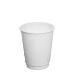 SafePro DWW-8, 8 Oz White Double Wall Paper Hot Cups, 500/CS