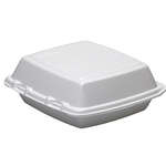 SafePro FC881, 8x8x3-Inch Performer White Single Compartment Foam Container with a Removable Hinged Lid, 200/CS