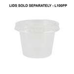 SafePro FK1, 1 Oz Clear Polypropylene Portion Cup, 2500/CS. Lids Sold Separately.