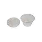 SafePro FK5, 4 Oz Clear Polypropylene Portion Cup with Lid, 125/PK