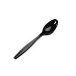 SafePro IWTSMB Individually Wrapped Black Medium Weight Plastic Teaspoon, 1000/CS