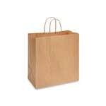 SafePro DURO 13x7x13-Inch Kraft Paper Shopping Bag with Twisted Handles, 250/CS