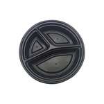 SafePro MC348B 39 Oz Round 3-Compartment Microwavable Containers Combo, Black Bottom, 150/CS